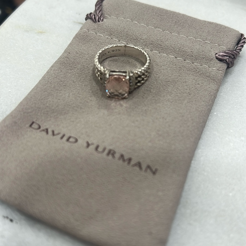 David Yurman Petite Wheaton Morganite Ring - Picture 1 of 3